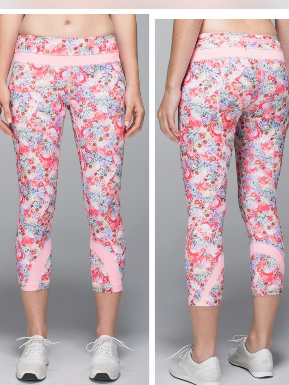 Lululemon Run: Inspire Crop All Luxtreme Flowabunga Mini Multi/ Coral
